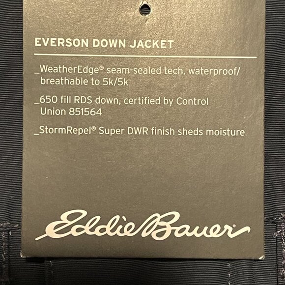 Eddie Bauer Everson Down Jacket Indigo Blue - Picture 8 of 9